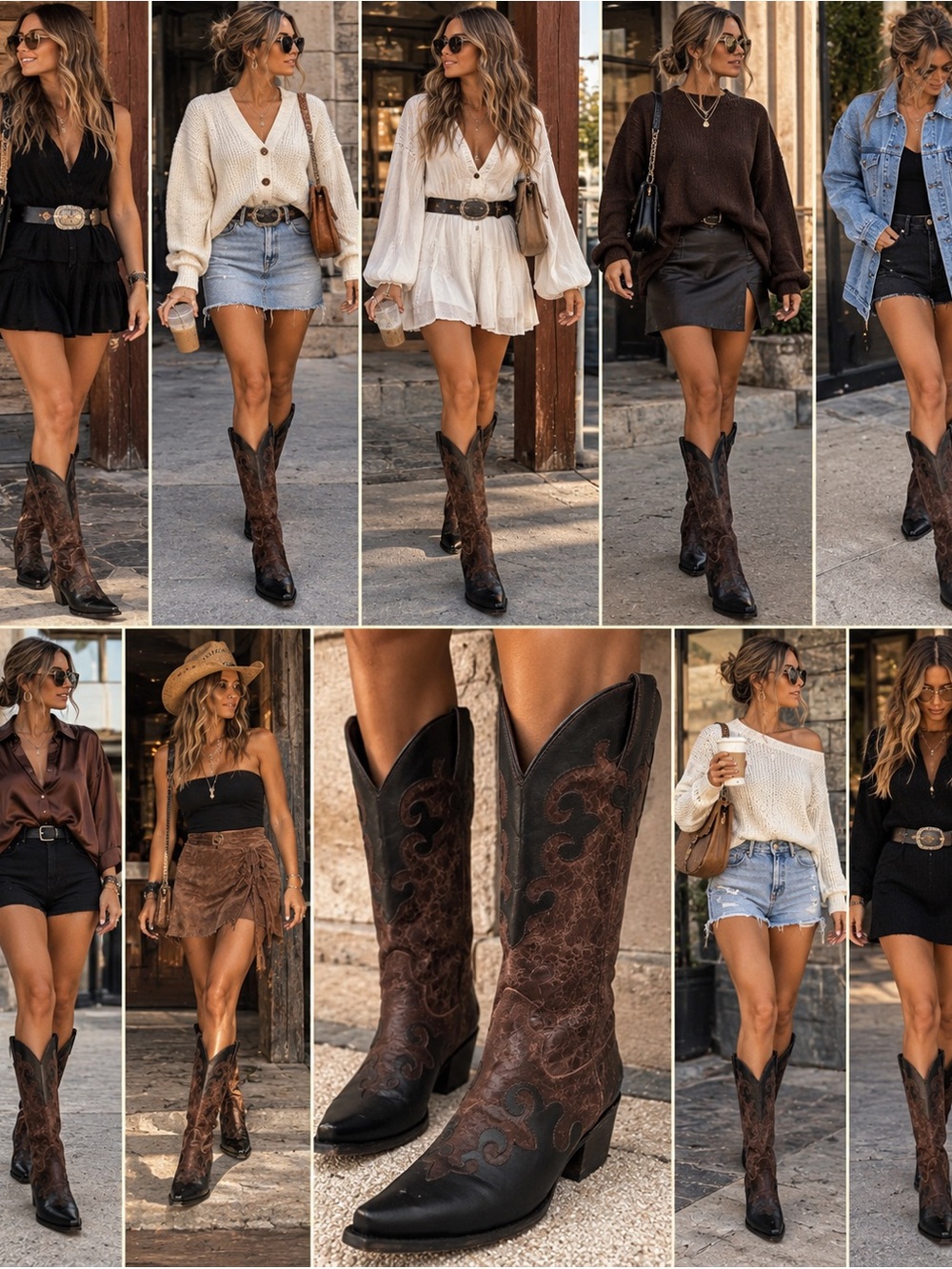 Women’s Lane boots. Brown & black